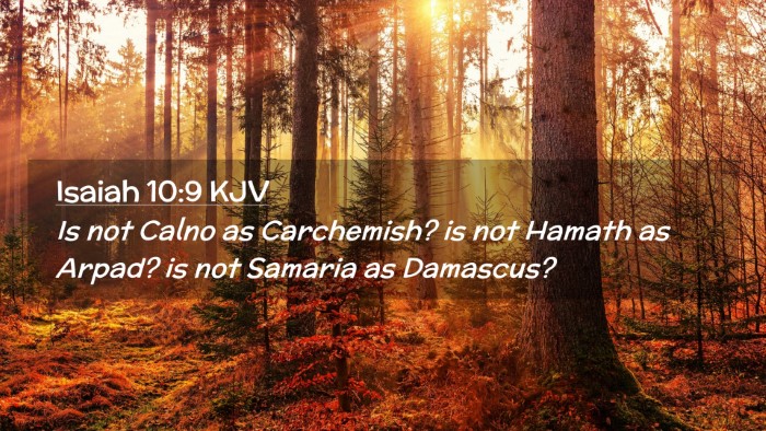 Picture 02 - Isaiah 10:9 KJV Desktop Wallpaper - Is not Calno as Carchemish? is not Hamath as - Desktop Bible Verse Wallpaper