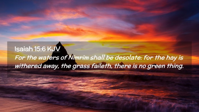 Picture 02 - Isaiah 15:6 KJV Desktop Wallpaper - For the waters of Nimrim shall be desolate: for - Desktop Bible Verse Wallpaper