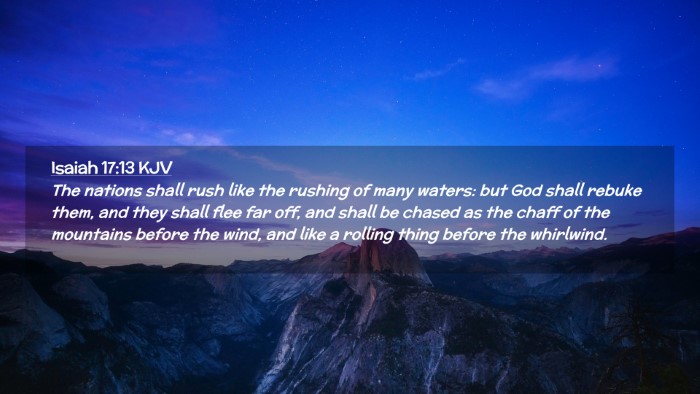 Picture 02 - Isaiah 17:13 KJV Desktop Wallpaper - The nations shall rush like the rushing of many - Desktop Bible Verse Wallpaper