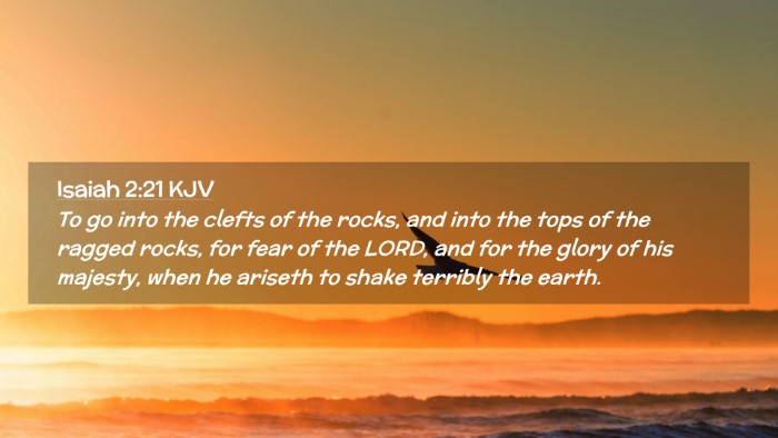 Picture 02 - Isaiah 2:21 KJV Desktop Wallpaper - To go into the clefts of the rocks, and into the - Desktop Bible Verse Wallpaper