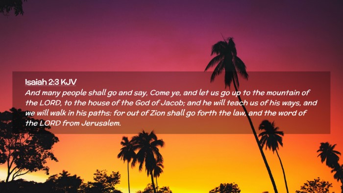 Picture 02 - Isaiah 2:3 KJV Desktop Wallpaper - And many people shall go and say, Come ye, and - Desktop Bible Verse Wallpaper