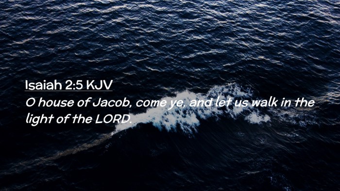Picture 02 - Isaiah 2:5 KJV Desktop Wallpaper - O house of Jacob, come ye, and let us walk in the - Desktop Bible Verse Wallpaper