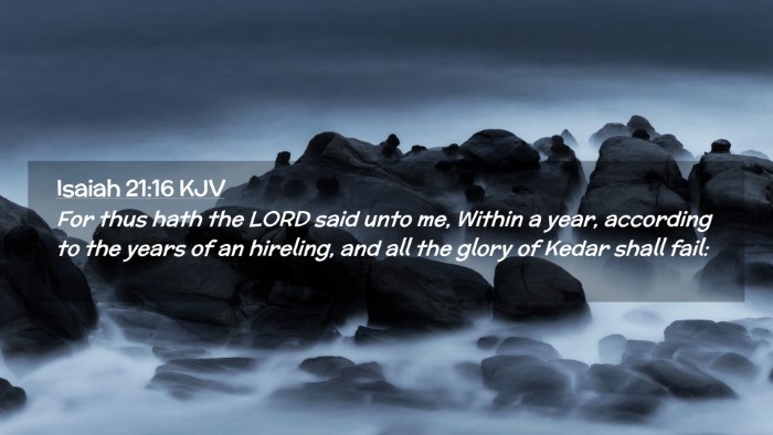 Picture 02 - Isaiah 21:16 KJV Desktop Wallpaper - For thus hath the LORD said unto me, Within a - Desktop Bible Verse Wallpaper
