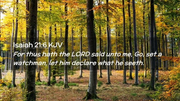 Picture 02 - Isaiah 21:6 KJV Desktop Wallpaper - For thus hath the LORD said unto me, Go, set a - Desktop Bible Verse Wallpaper