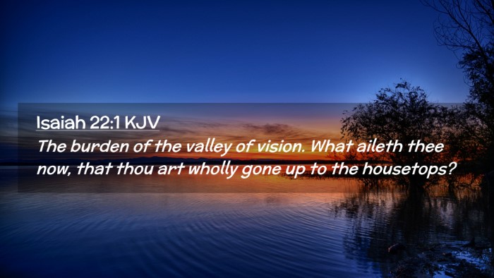 Picture 02 - Isaiah 22:1 KJV Desktop Wallpaper - The burden of the valley of vision. What aileth - Desktop Bible Verse Wallpaper
