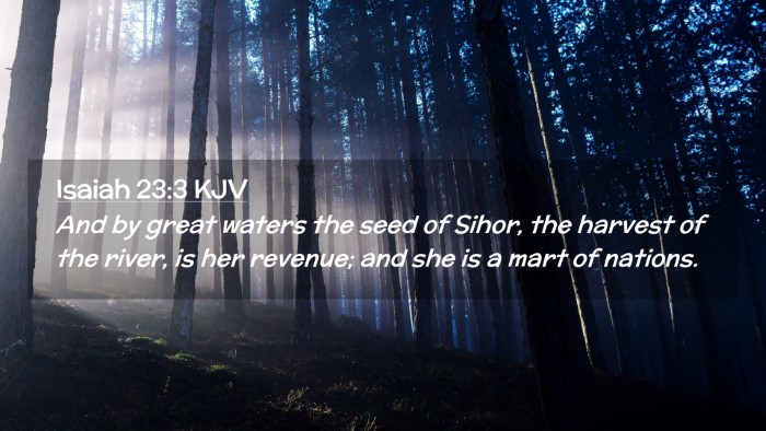 Picture 02 - Isaiah 23:3 KJV Desktop Wallpaper - And by great waters the seed of Sihor, the - Desktop Bible Verse Wallpaper