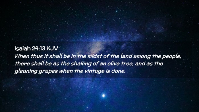 Picture 02 - Isaiah 24:13 KJV Desktop Wallpaper - When thus it shall be in the midst of the land - Desktop Bible Verse Wallpaper