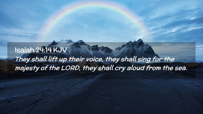 Picture 02 - Isaiah 24:14 KJV Desktop Wallpaper - They shall lift up their voice, they shall sing - Desktop Bible Verse Wallpaper