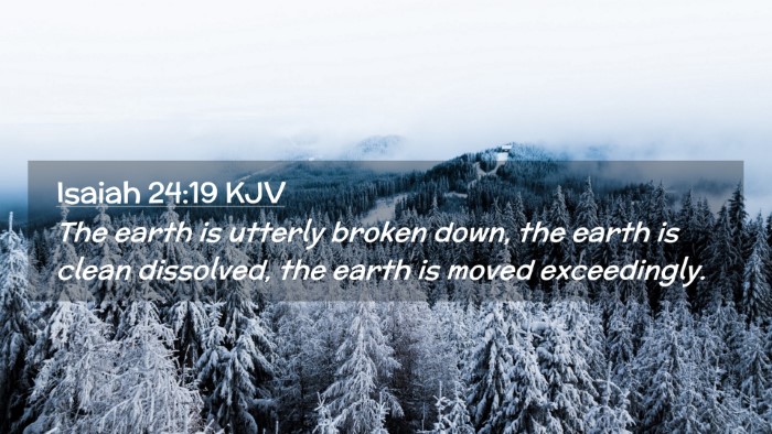 Picture 02 - Isaiah 24:19 KJV Desktop Wallpaper - The earth is utterly broken down, the earth is - Desktop Bible Verse Wallpaper