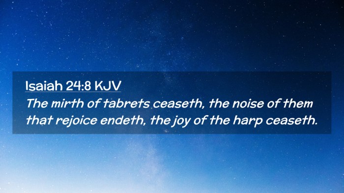 Picture 02 - Isaiah 24:8 KJV Desktop Wallpaper - The mirth of tabrets ceaseth, the noise of them - Desktop Bible Verse Wallpaper