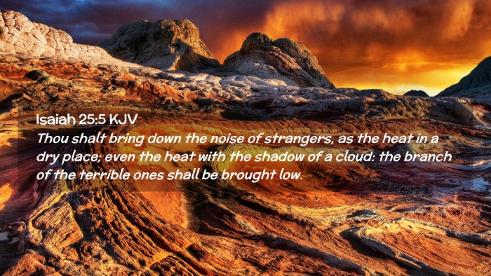 Picture 02 - Isaiah 25:5 KJV Desktop Wallpaper - Thou shalt bring down the noise of strangers, as - Desktop Bible Verse Wallpaper