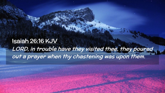 Picture 02 - Isaiah 26:16 KJV Desktop Wallpaper - LORD, in trouble have they visited thee, they - Desktop Bible Verse Wallpaper
