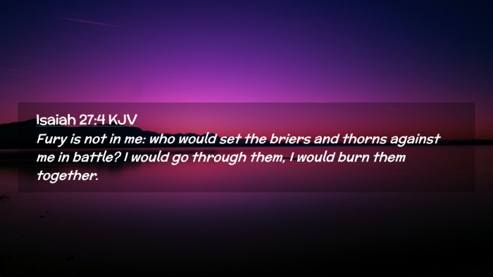 Picture 02 - Isaiah 27:4 KJV Desktop Wallpaper - Fury is not in me: who would set the briers and - Desktop Bible Verse Wallpaper