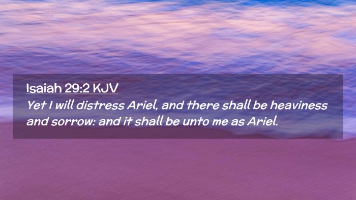 Picture 02 - Isaiah 29:2 KJV Desktop Wallpaper - Yet I will distress Ariel, and there shall be - Desktop Bible Verse Wallpaper