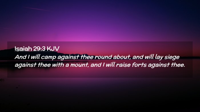Picture 02 - Isaiah 29:3 KJV Desktop Wallpaper - And I will camp against thee round about, and - Desktop Bible Verse Wallpaper