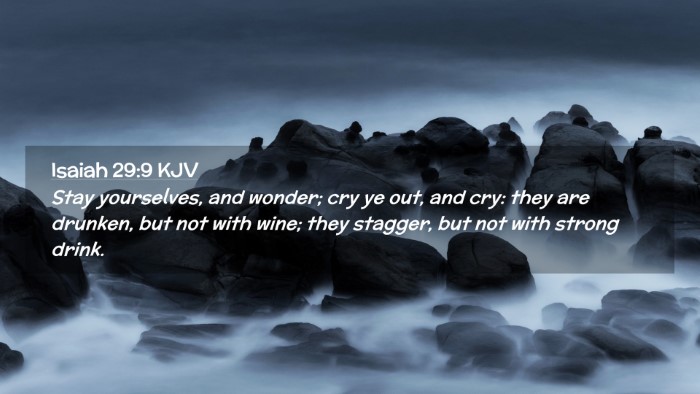 Picture 02 - Isaiah 29:9 KJV Desktop Wallpaper - Stay yourselves, and wonder; cry ye out, and cry: - Desktop Bible Verse Wallpaper