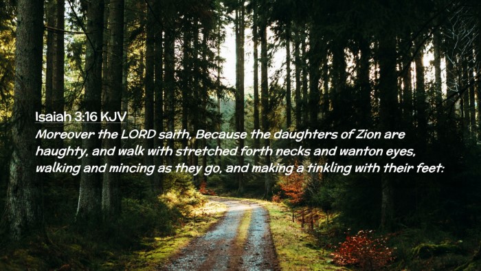 Picture 02 - Isaiah 3:16 KJV Desktop Wallpaper - Moreover the LORD saith, Because the daughters of - Desktop Bible Verse Wallpaper