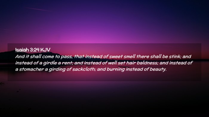 Picture 02 - Isaiah 3:24 KJV Desktop Wallpaper - And it shall come to pass, that instead of sweet - Desktop Bible Verse Wallpaper