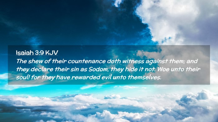 Picture 02 - Isaiah 3:9 KJV Desktop Wallpaper - The shew of their countenance doth witness - Desktop Bible Verse Wallpaper