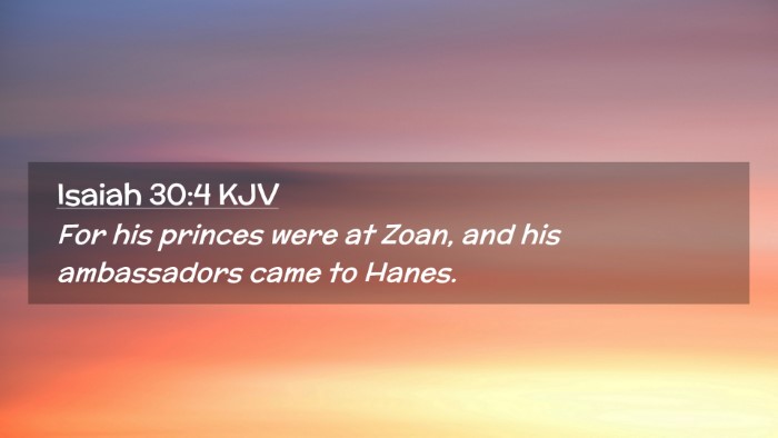 Picture 02 - Isaiah 30:4 KJV Desktop Wallpaper - For his princes were at Zoan, and his ambassadors - Desktop Bible Verse Wallpaper