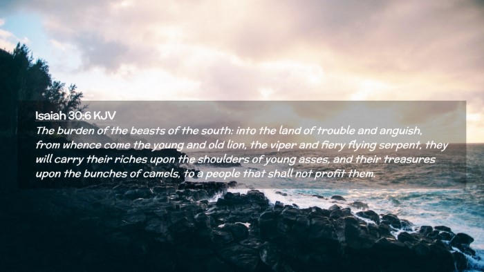 Picture 02 - Isaiah 30:6 KJV Desktop Wallpaper - The burden of the beasts of the south: into the - Desktop Bible Verse Wallpaper