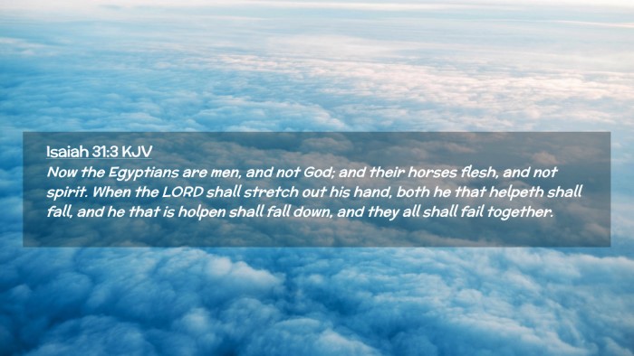 Picture 02 - Isaiah 31:3 KJV Desktop Wallpaper - Now the Egyptians are men, and not God; and their - Desktop Bible Verse Wallpaper