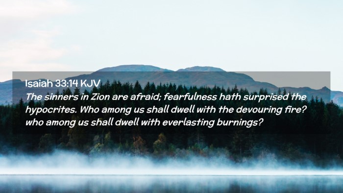 Picture 02 - Isaiah 33:14 KJV Desktop Wallpaper - The sinners in Zion are afraid; fearfulness hath - Desktop Bible Verse Wallpaper