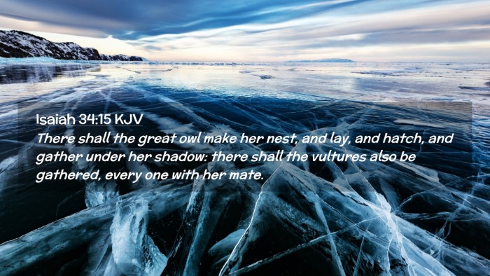 Picture 02 - Isaiah 34:15 KJV Desktop Wallpaper - There shall the great owl make her nest, and lay, - Desktop Bible Verse Wallpaper