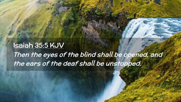 Picture 02 - Isaiah 35:5 KJV Desktop Wallpaper - Then the eyes of the blind shall be opened, and - Desktop Bible Verse Wallpaper