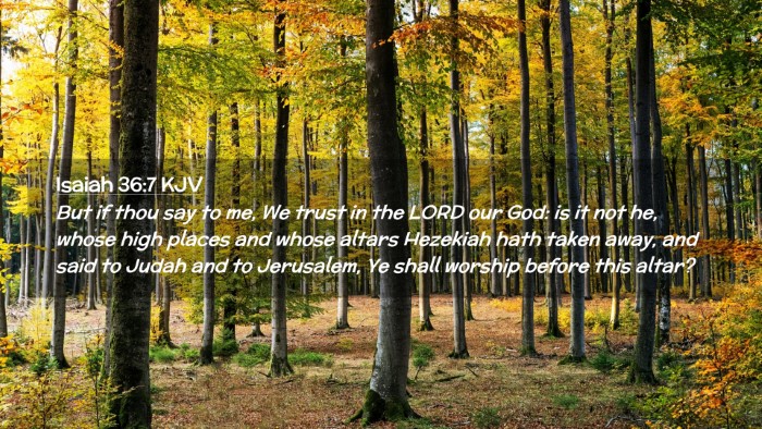 Picture 02 - Isaiah 36:7 KJV Desktop Wallpaper - But if thou say to me, We trust in the LORD our - Desktop Bible Verse Wallpaper