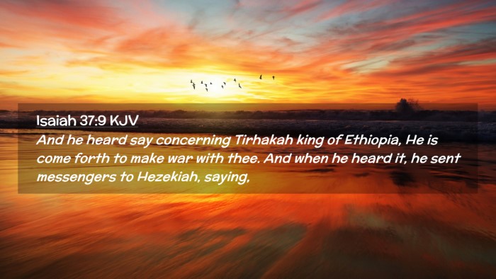 Picture 02 - Isaiah 37:9 KJV Desktop Wallpaper - And he heard say concerning Tirhakah king of - Desktop Bible Verse Wallpaper