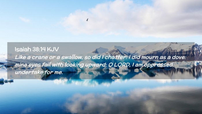 Picture 02 - Isaiah 38:14 KJV Desktop Wallpaper - Like a crane or a swallow, so did I chatter: I - Desktop Bible Verse Wallpaper