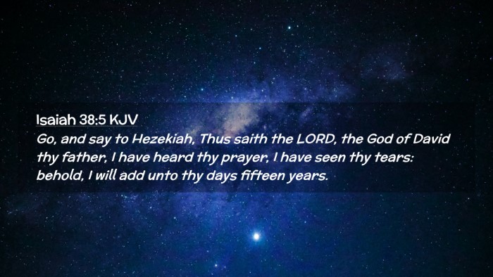 Picture 02 - Isaiah 38:5 KJV Desktop Wallpaper - Go, and say to Hezekiah, Thus saith the LORD, the - Desktop Bible Verse Wallpaper