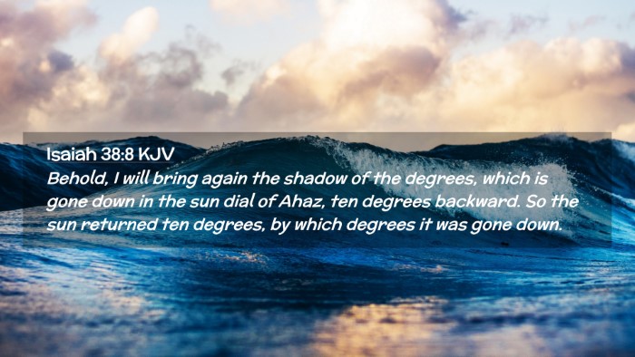 Picture 02 - Isaiah 38:8 KJV Desktop Wallpaper - Behold, I will bring again the shadow of the - Desktop Bible Verse Wallpaper