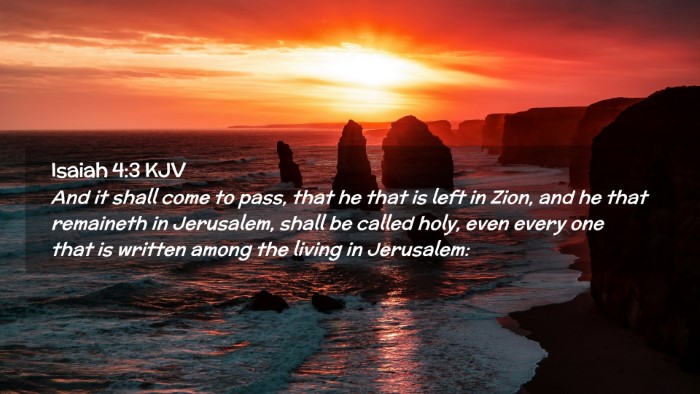 Picture 02 - Isaiah 4:3 KJV Desktop Wallpaper - And it shall come to pass, that he that is left - Desktop Bible Verse Wallpaper
