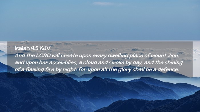 Picture 02 - Isaiah 4:5 KJV Desktop Wallpaper - And the LORD will create upon every dwelling - Desktop Bible Verse Wallpaper