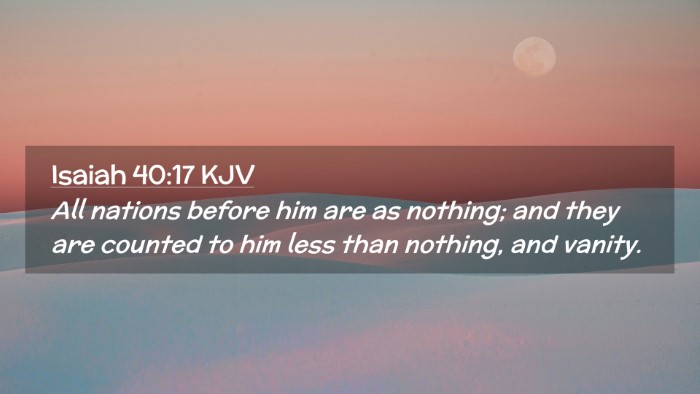 Picture 02 - Isaiah 40:17 KJV Desktop Wallpaper - All nations before him are as nothing; and they - Desktop Bible Verse Wallpaper