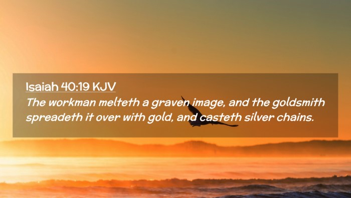 Picture 02 - Isaiah 40:19 KJV Desktop Wallpaper - The workman melteth a graven image, and the - Desktop Bible Verse Wallpaper