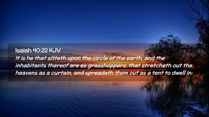 Picture 02 - Isaiah 40:22 KJV Desktop Wallpaper - It is he that sitteth upon the circle of the - Desktop Bible Verse Wallpaper