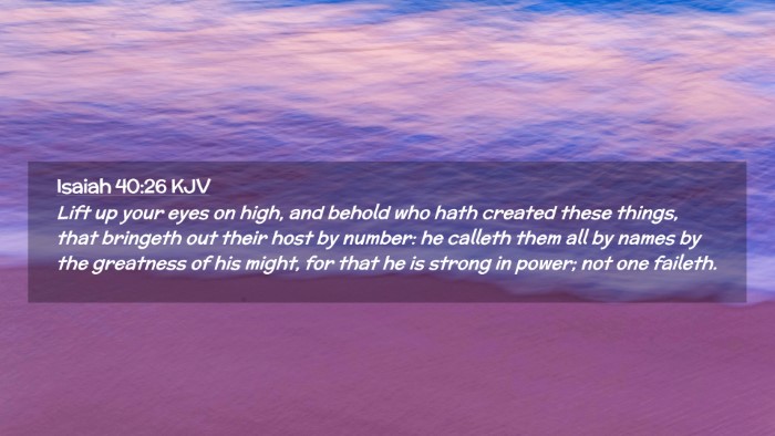 Picture 02 - Isaiah 40:26 KJV Desktop Wallpaper - Lift up your eyes on high, and behold who hath - Desktop Bible Verse Wallpaper