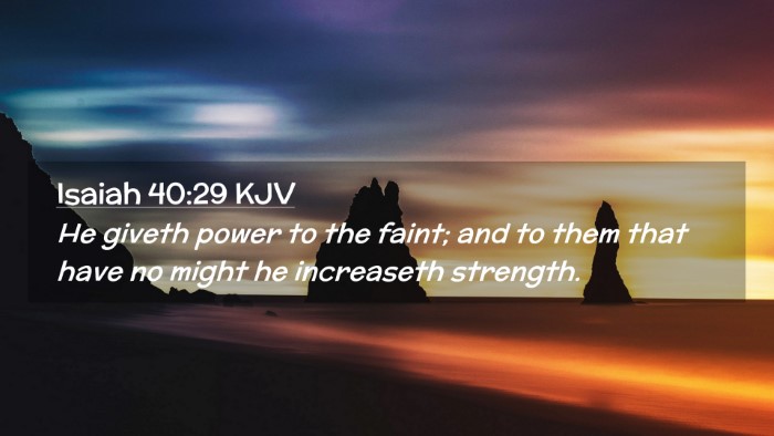 Picture 02 - Isaiah 40:29 KJV Desktop Wallpaper - He giveth power to the faint; and to them that - Desktop Bible Verse Wallpaper