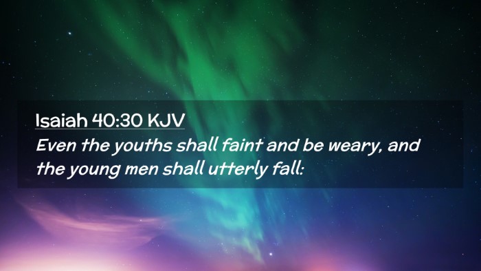 Picture 02 - Isaiah 40:30 KJV Desktop Wallpaper - Even the youths shall faint and be weary, and the - Desktop Bible Verse Wallpaper