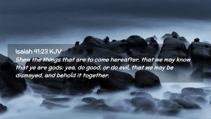 Picture 02 - Isaiah 41:23 KJV Desktop Wallpaper - Shew the things that are to come hereafter, that - Desktop Bible Verse Wallpaper