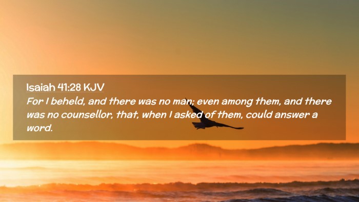Picture 02 - Isaiah 41:28 KJV Desktop Wallpaper - For I beheld, and there was no man; even among - Desktop Bible Verse Wallpaper