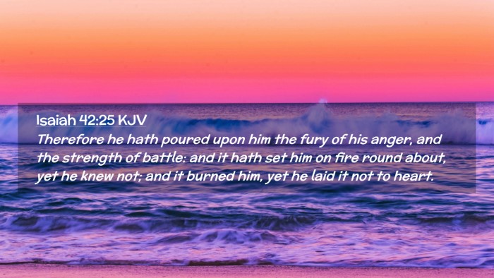 Picture 02 - Isaiah 42:25 KJV Desktop Wallpaper - Therefore he hath poured upon him the fury of his - Desktop Bible Verse Wallpaper