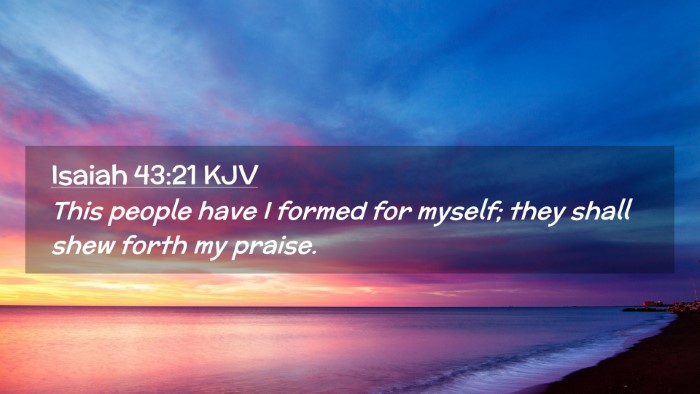Picture 02 - Isaiah 43:21 KJV Desktop Wallpaper - This people have I formed for myself; they shall - Desktop Bible Verse Wallpaper