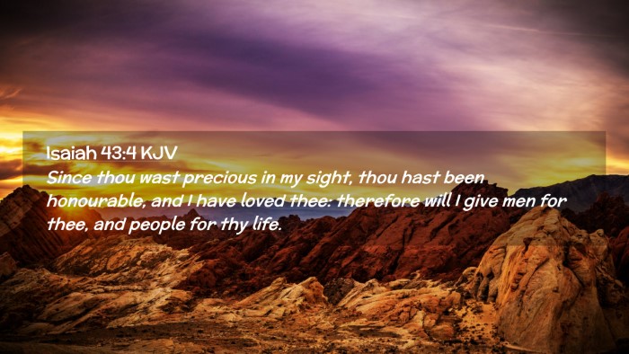 Picture 02 - Isaiah 43:4 KJV Desktop Wallpaper - Since thou wast precious in my sight, thou hast - Desktop Bible Verse Wallpaper