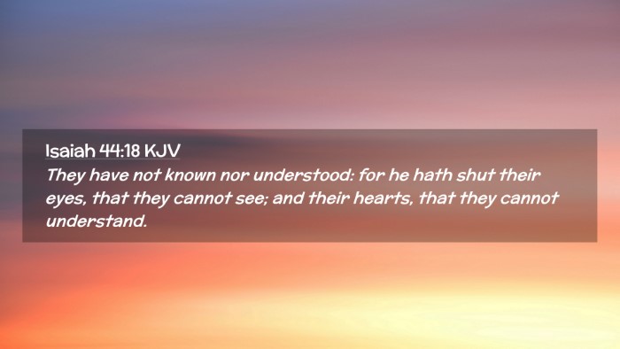 Picture 02 - Isaiah 44:18 KJV Desktop Wallpaper - They have not known nor understood: for he hath - Desktop Bible Verse Wallpaper