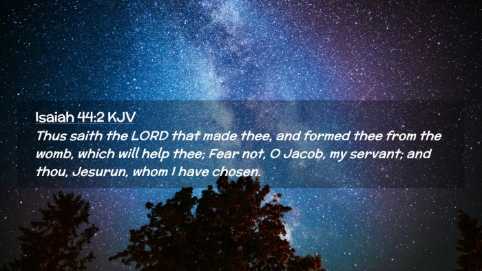 Picture 02 - Isaiah 44:2 KJV Desktop Wallpaper - Thus saith the LORD that made thee, and formed - Desktop Bible Verse Wallpaper