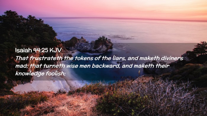 Picture 02 - Isaiah 44:25 KJV Desktop Wallpaper - That frustrateth the tokens of the liars, and - Desktop Bible Verse Wallpaper